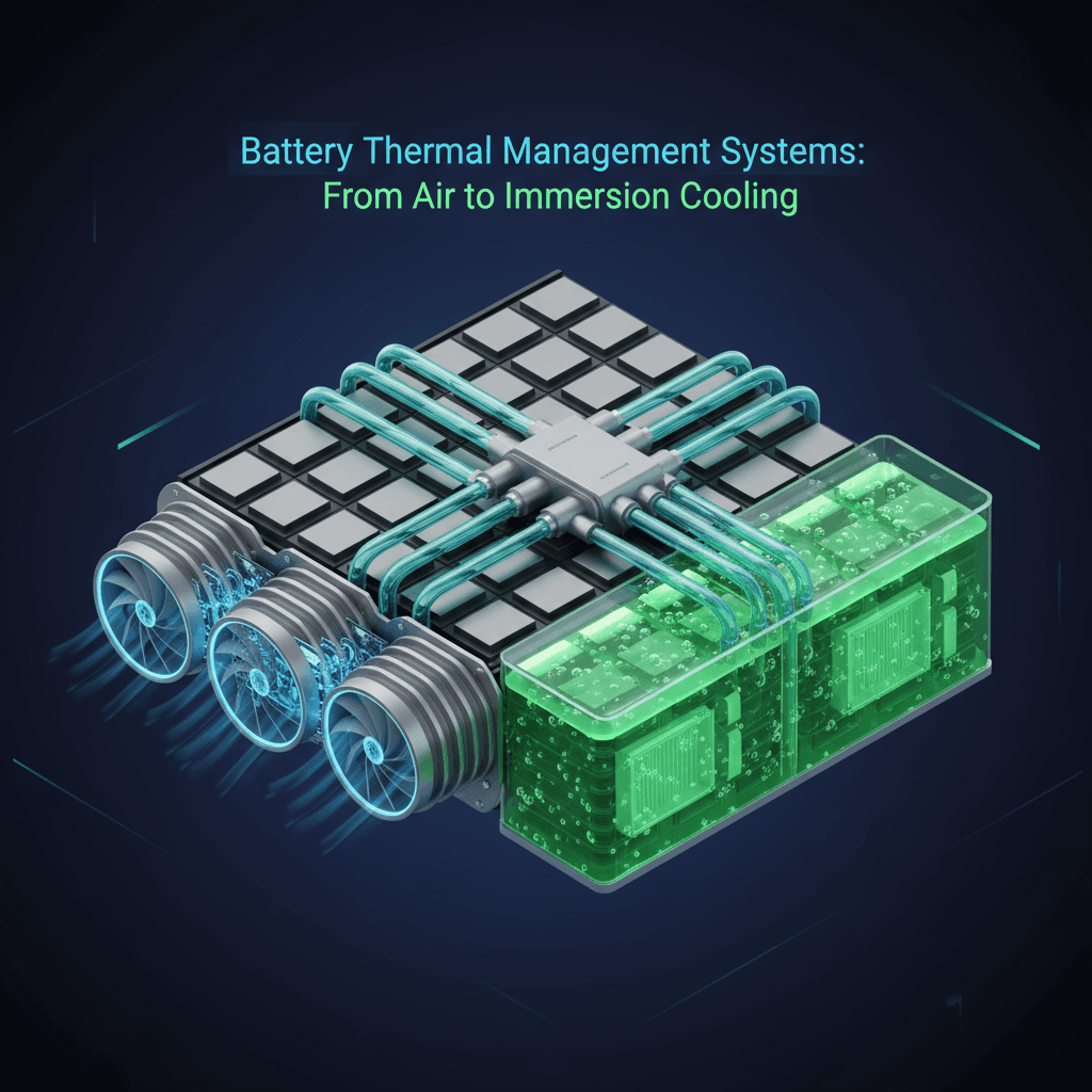Battery thermal management systems from air to immersion cooling
